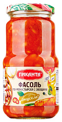 Фасоль ПИКАНТА по-монастырски с овощами с/б 530г