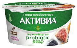 Биопродукт АКТИВИА творожно-йогуртный чернослив курага инжир изюм бзмж 3.5% 135г