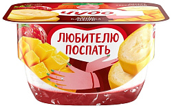 Десерт творожный ЧУДО банан клубника манго бзмж 4% 100г