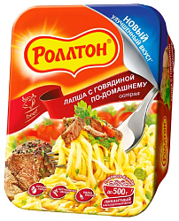 Лапша б/п РОЛЛТОН острая с говядиной по-домашнему 90г