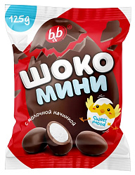 Конфеты БИ&БИ Шокомини в молочно-шоколадной глазури 125г