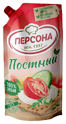 Майонез ПЕРСОНА Постный 25% д/пак 370мл