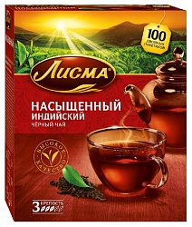 Чай ЛИСМА Насыщенный черный 100пак