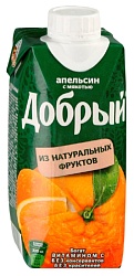 Нектар ДОБРЫЙ апельсин 0.33л
