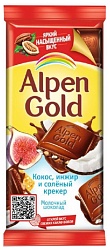 Шоколад АЛЬПЕН ГОЛД с инжиром кокосом и крекером 85г