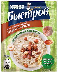 Каша БЫСТРОВ 5 злаков мед орех 40г