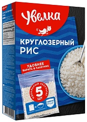 Рис УВЕЛЬСКИЕ КРУПЫ круглозерный шлифованный карт/уп 500г