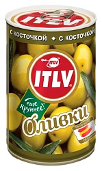Оливки ИТЛВ зеленые с косточкой ж/б 300мл