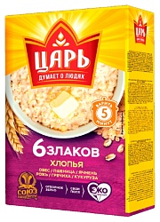 Хлопья ЦАРЬ 6 злаков карт/уп 400г