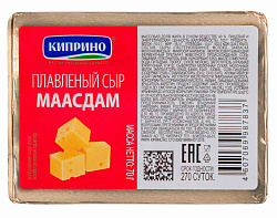 Сыр плавленый КИПРИНО Маасдам бзмж 40% 70г