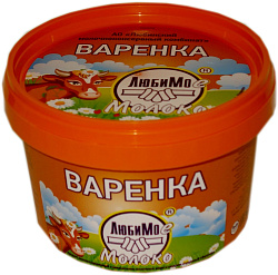 Молочный продукт ЛЮБИМО Варенка с сахаром сзмж пэт 730г