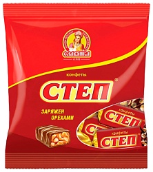 Конфеты СЛАВЯНКА Степ грильяж с орехом 250г