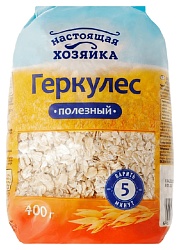 Хлопья НАСТОЯЩАЯ ХОЗЯЙКА Геркулес полезный м/у 400г