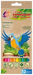 Карандаши восковые ЛУЧ Зоо 12цв