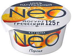 Йогурт НЕО Греческий персик бзмж 1.7% 125г