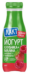 Йогурт ЛАКТ клубника малина бзмж 2.5% 290г