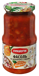 Фасоль ПИКАНТА по-домашнему с грибами ст/б 530г