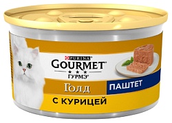 Корм для кошек ГУРМЭ Голд паштет с курицей ж/б 85г
