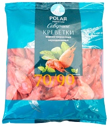 Креветки ПОЛАР неочищенные глазурь не более 14% в/м 1кг