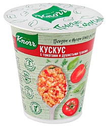 Каша КНОРР кус кус с томатами и душистыми травами стакан 50г