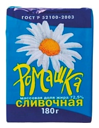 Спред растительно-жировой РОМАШКА сзмж 72.5% 180г