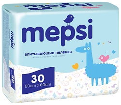 Пеленки МЕПСИ впитывающие 60*60см 30шт