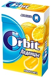 Леденцы ОРБИТ Лимон мята 35г