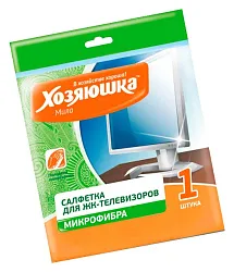 Салфетка для ЖК-телевизоров ХОЗЯЮШКА МИЛА микрофибра 30*30см 1шт