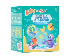 Набор для рисования в ванной БАФФИ мыльная краска V 1шт трафарет 1шт ролик 1шт