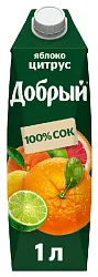 Сок ДОБРЫЙ яблоко цитрус 1л