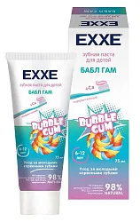 Зубная паста детская ЭКСЕ Бабл гам с 6 лет 75мл