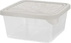 Контейнер для продуктов ХЕЛЬСИНКИ квадратный пепельный жемчуг 450мл арт.PT143111024