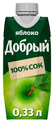 Сок ДОБРЫЙ яблоко 0.33л