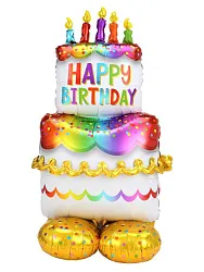 Шар ВЕСЕЛАЯ ЗАТЕЯ фольгированный 3D фигура большая на подставке 1шт