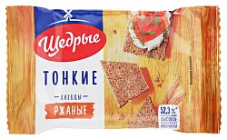 Хлебцы ЩЕДРЫЕ Ржаные тонкие 170г