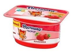 Творог РАСТИШКА клубника обогащенный бзмж 1.5% 110г