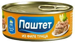 Паштет РЕЦЕПТЫ МОРЯ из филе тунца ж/б ключ 100г