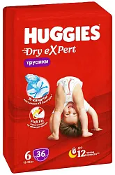 Подгузники-трусики ХАГГИС Драй Эксперт 6 15-25кг 36шт