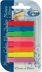 Листки-индексы ЦЕНТРУМ 8цв 20л арт.83504