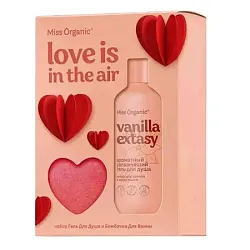 ПН МИСС ОРГАНИК Гель для душа ваниль+бомбочка для ванны бьюти клубничная