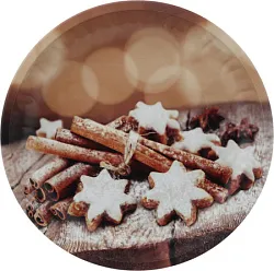 Поднос жестяной НАТАМ Печенье с корицей 25.7х3см арт.176136