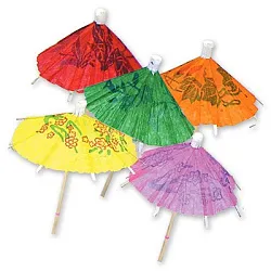 Пика для канапе ВЕСЕЛАЯ ЗАТЕЯ зонтик флажок 20шт