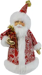 Новогоднее украшение ТАМ-ТАМ Дед Мороз с подарком цвет красный арт.OH-V003