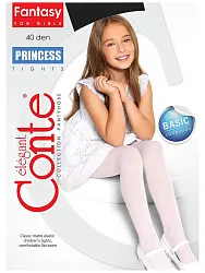 Колготки детские КОНТЕ Элегант Принцесс 40ден черные р.140-146