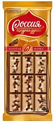 Шоколад РОССИЯ Золотая марка карамель кофе 80г