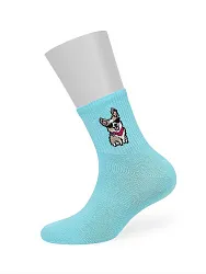 Носки детские ОМСА Кидс Кальцино Корги светло-голубые р.31-34 арт.21P73