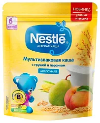 Каша НЕСТЛЕ мультизлаковая груша персик молочная бзмж м/у 220г