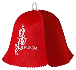 Шапка банная БАННЫЕ ТРАДИЦИИ Россия красная