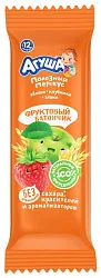 Батончик фруктовый АГУША яблоко клубника злаки м/у 15г