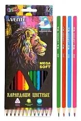 Карандаши цветные ДЕВЕНТЕ Трио мега софт 12шт